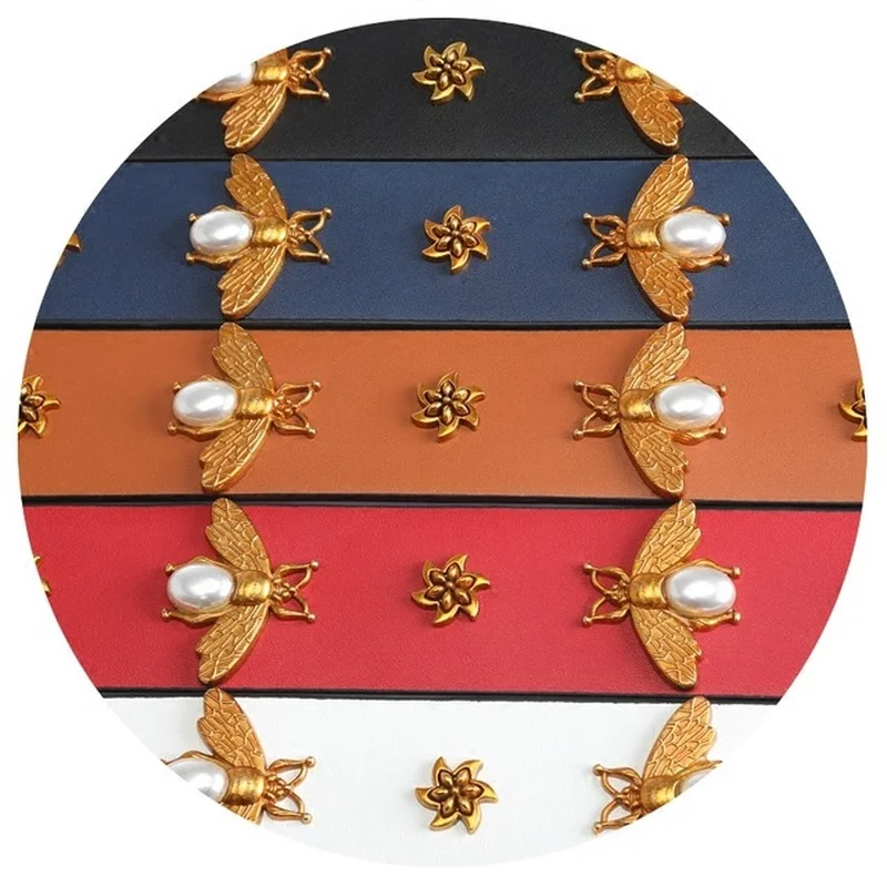 New Soft Leather Bag Strap Color Rivet Handbags Belts Women Bags Strap Leather Handle Accessory Bag Parts Icon Bag Belts