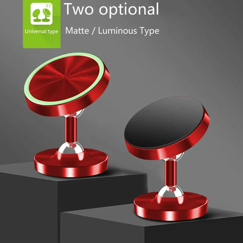 luminous phone car holder two way adjust car magnetic holders magnet adsorption mobile mount key cable desk stands free global shipping