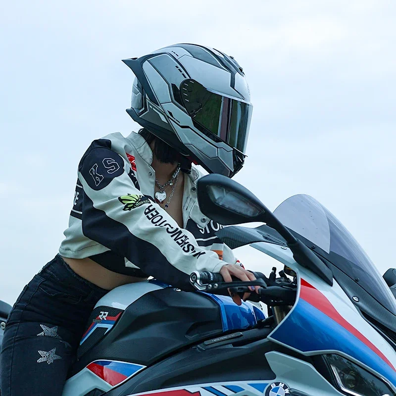 Мотоциклетный шлем ORZ всесезонный для езды по бездорожью локомотивный с большим