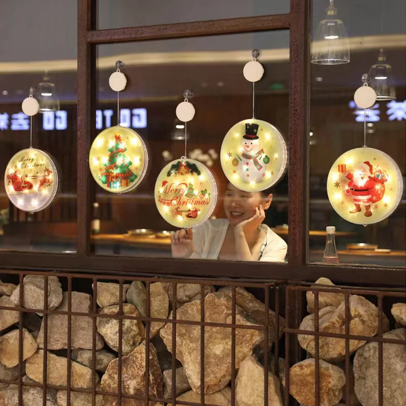 

Рождественская гирлянда, светодиодное праздничное Рождественское украшение, гирлянда из ПВХ для льда, гирлянда для окна с дистанционным уп...