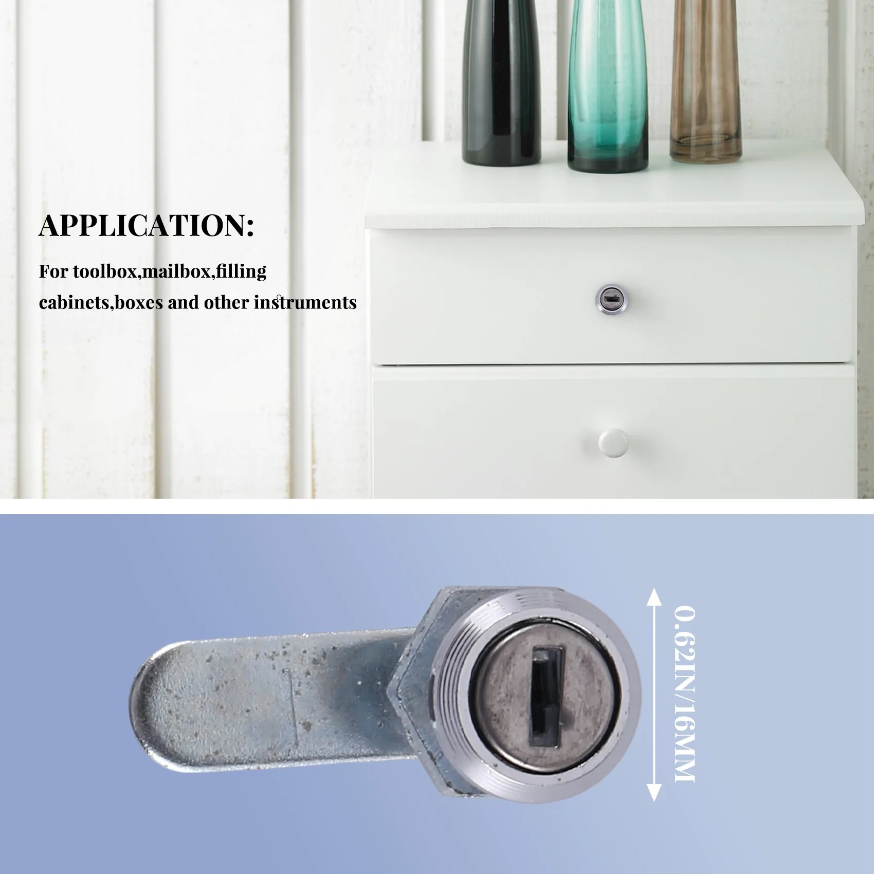 Замок для ящика стола замок 16 мм + 2 ключа аркадного шкафа почтового картотеки