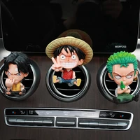 cartoon anime one piece car air outlet fragrance decoration luffy zoro action figure figurine ornament auto interior accessories