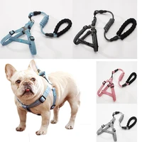 dog harness vest adjustable soft breathable dog chest strap leash adjustable traction for dogs puppy collar cat pet chest strap