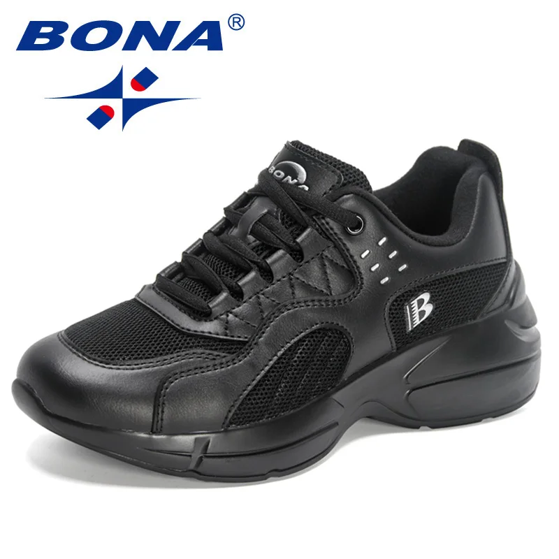 BONA 2023 New Designers Light Sneakers Casual Shoes Women Platform Shoes Fashion Vulcanized Shoes Ladies Comfy Zapatillas Mujer