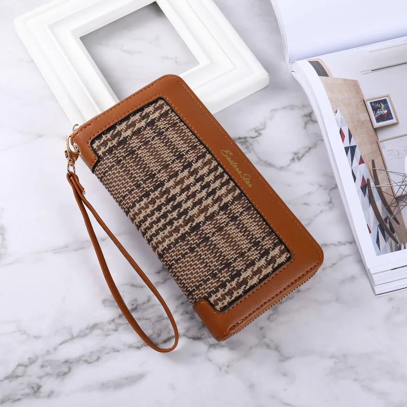 Женский длинный кошелек в корейском стиле с большой вместительностью простой