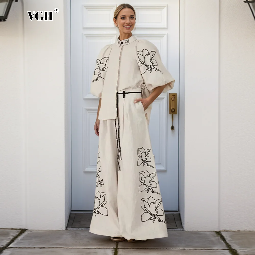 VGH Повседневные комплекты из двух предметов с принтом для женщин Рубашки