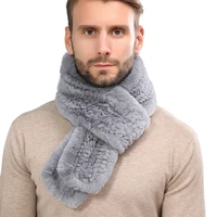 america europe canada cold winter real rex rabbit fur scarf fur neckwarmer for men and women fur ring mufflers