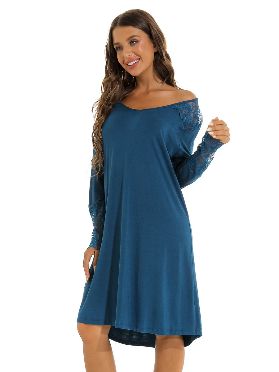 

Erotic Lingerie Sexy pajamas Female nightdress Sexy Porno Underwear color cotton long sleeved spring and autumn