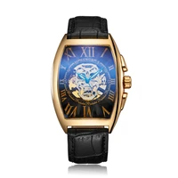 se100tg brand luxury mechanical watches wine barrel design hollow skull dial male business leather strap men automatic watch