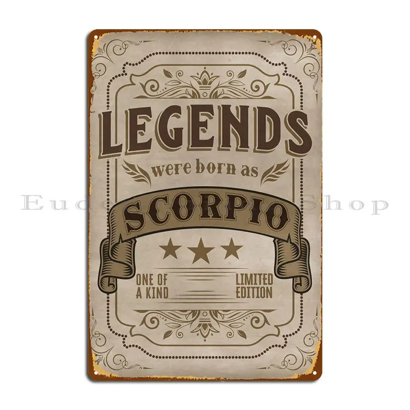 

Металлические знаки Scorpio Legend, кинотеатр, гараж, бар, печатный плакат, жестяной плакат
