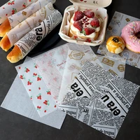 100 pcs oil proof wax paper food wrapper paper bread sandwich burger fries wrapping baking tools fast food bread oil paper