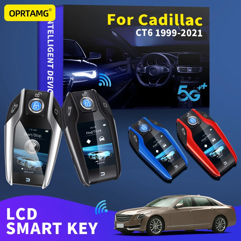 

OPRTAMG For Cadillac CT6 Keyles Entry Remote Car Key Modified Smart LCD 1999 2000 2001 2002 2003 2004 2005 2006 2014 2016 2021