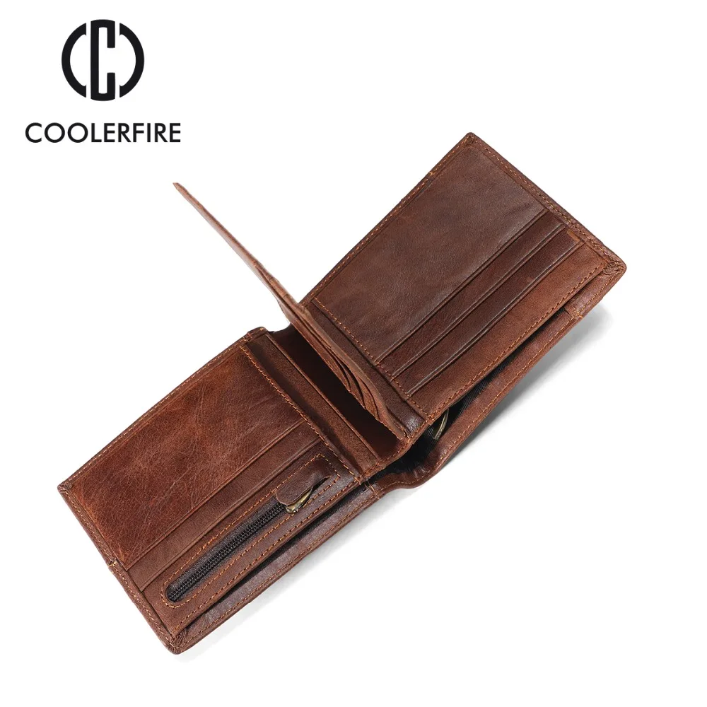 Мужской кошелек из натуральной кожи мини-мягкий повседневный стиль сплошной