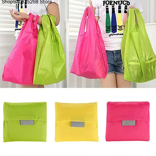 

Large folding shoppingbag Storage Tote Handbag Eco Friendly nylon bags Foldable Waterproof ripstop Shoulder Bag
