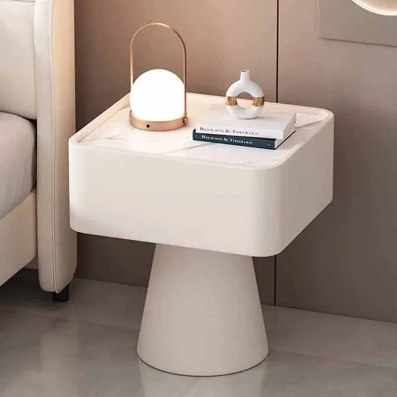 

White Gray Nightstand Modern Design Bedroom Wooden Minimalist Bedside Nightstands Organizer Storage Mesitas De Noche Furniture