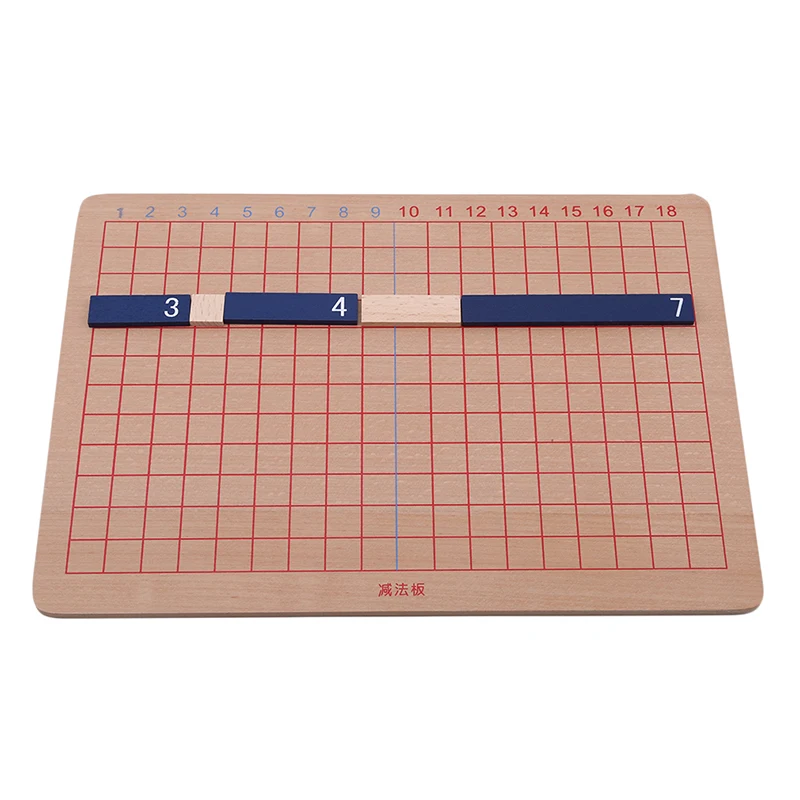 

Hot Wooden Montessori Mathematics Teaching Material Addition Subtraction Board Mini Family Set Kids Early Educational Toy