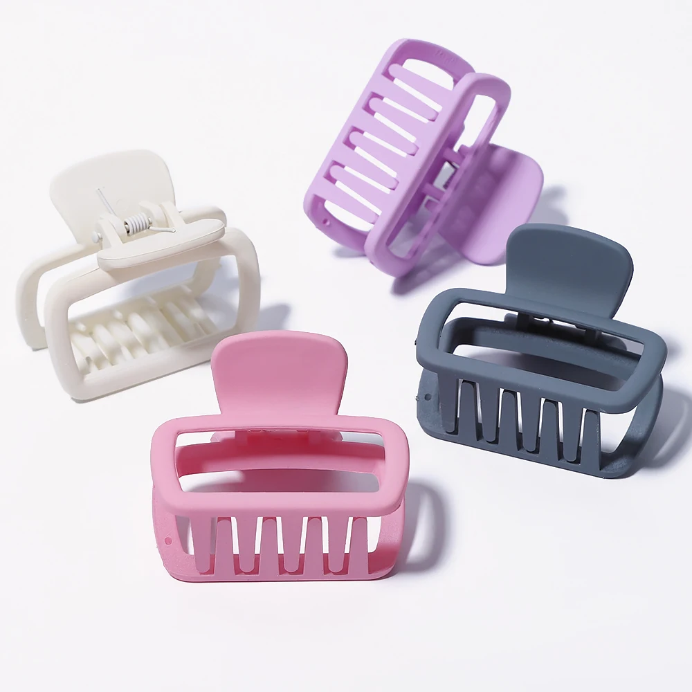 

Женские заколки для волос карамельных цветов, простые однотонные квадратные акриловые зажимы для волос, модные аксессуары для волос, подарок, 1 шт.