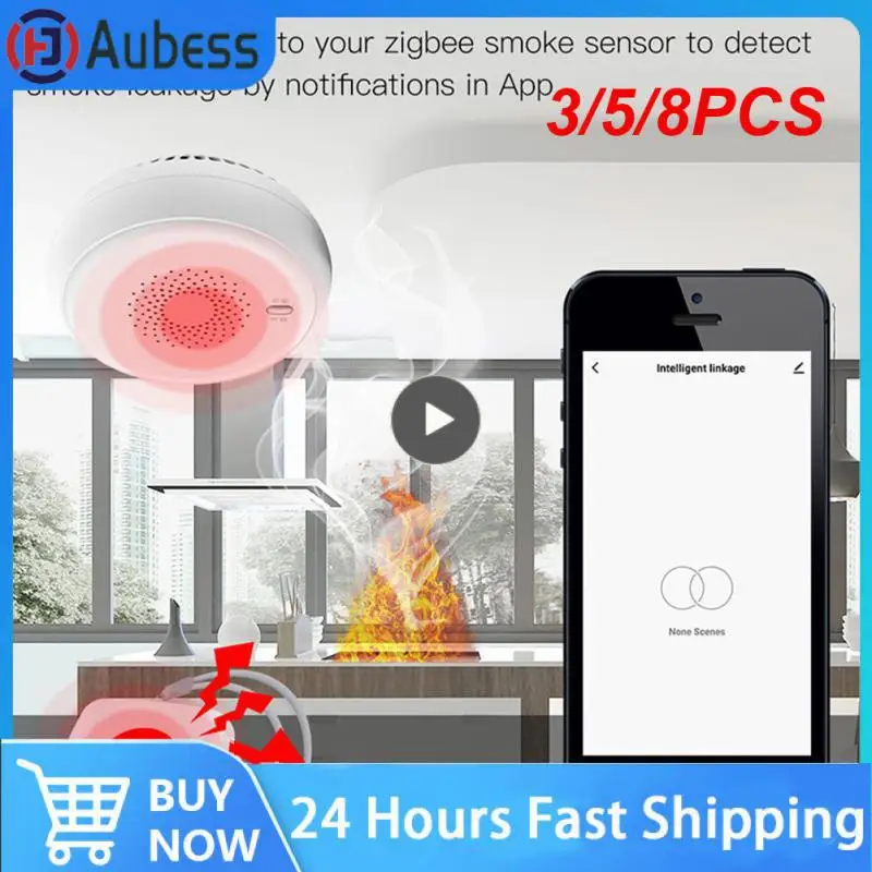 

3/5/8PCS Mini Zigbee Emergency Button Smart Scene Linkage Intelligent Sos Button Tuya One Click Alarm Smart Home Diy