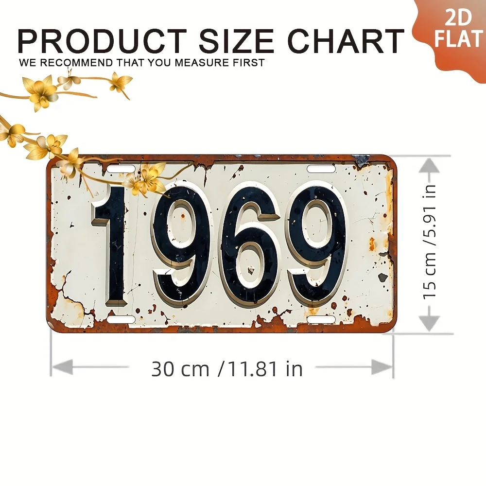 

Винтажная Металлическая Настенная Вывеска 6x12 Дюймов, Ретро-декор Из Алюминия С Металлической Отделкой, В Стиле 1969 Года