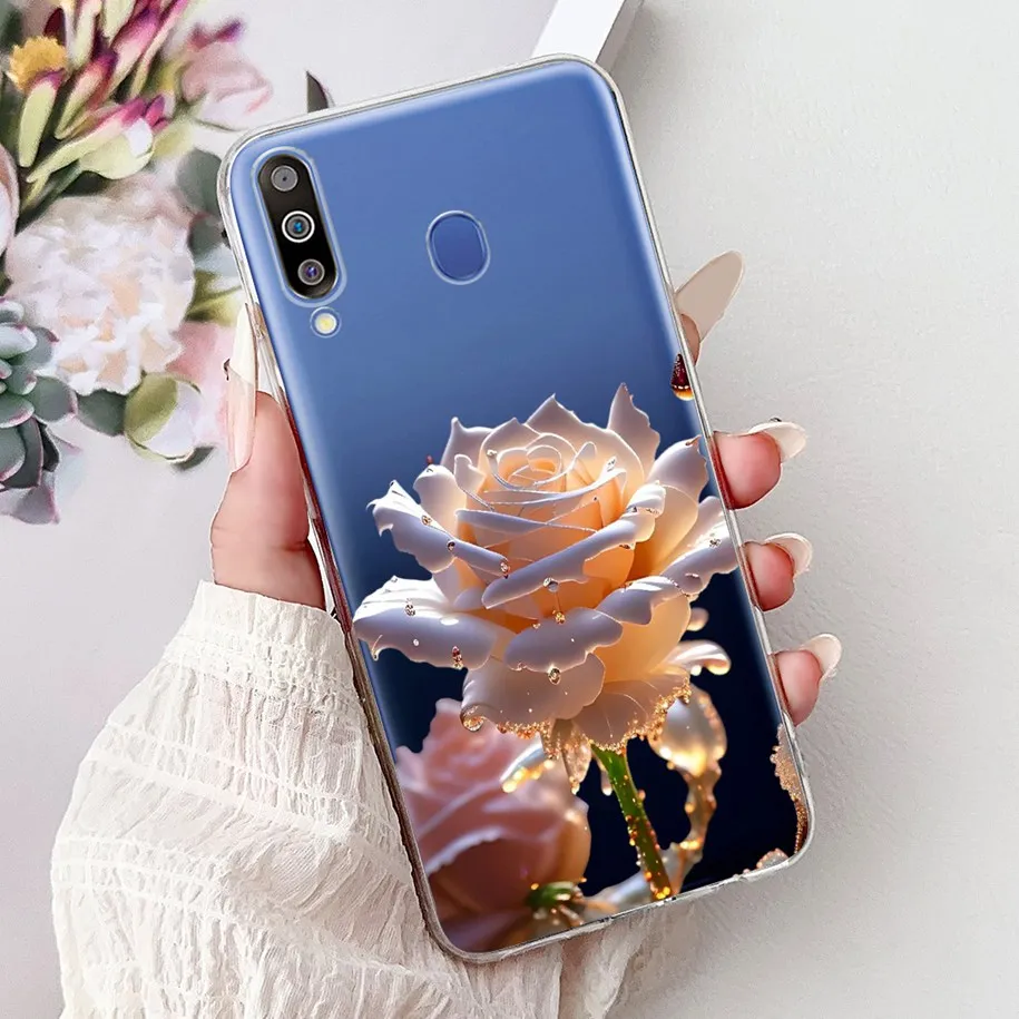 Фото Чехол для Samsung Galaxy M30 M20 M10 SM-M305F SM-M205F SM-M105F, популярные чехлы для телефонов с цветочным принтом для Samsung M30 GalaxyM30, бампер №3
