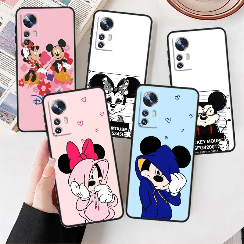 

Mickey mouse love Phone Case For Xiaomi Mi 13 10S 10 9T 9SE 8 Mix Play A3 A2 A1 CC9E Note 10 Lite Pro Black Cover