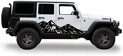 

Bubbles Designs Side Mountains Decal Sticker Vinyl Compatible with Jeep Wrangler