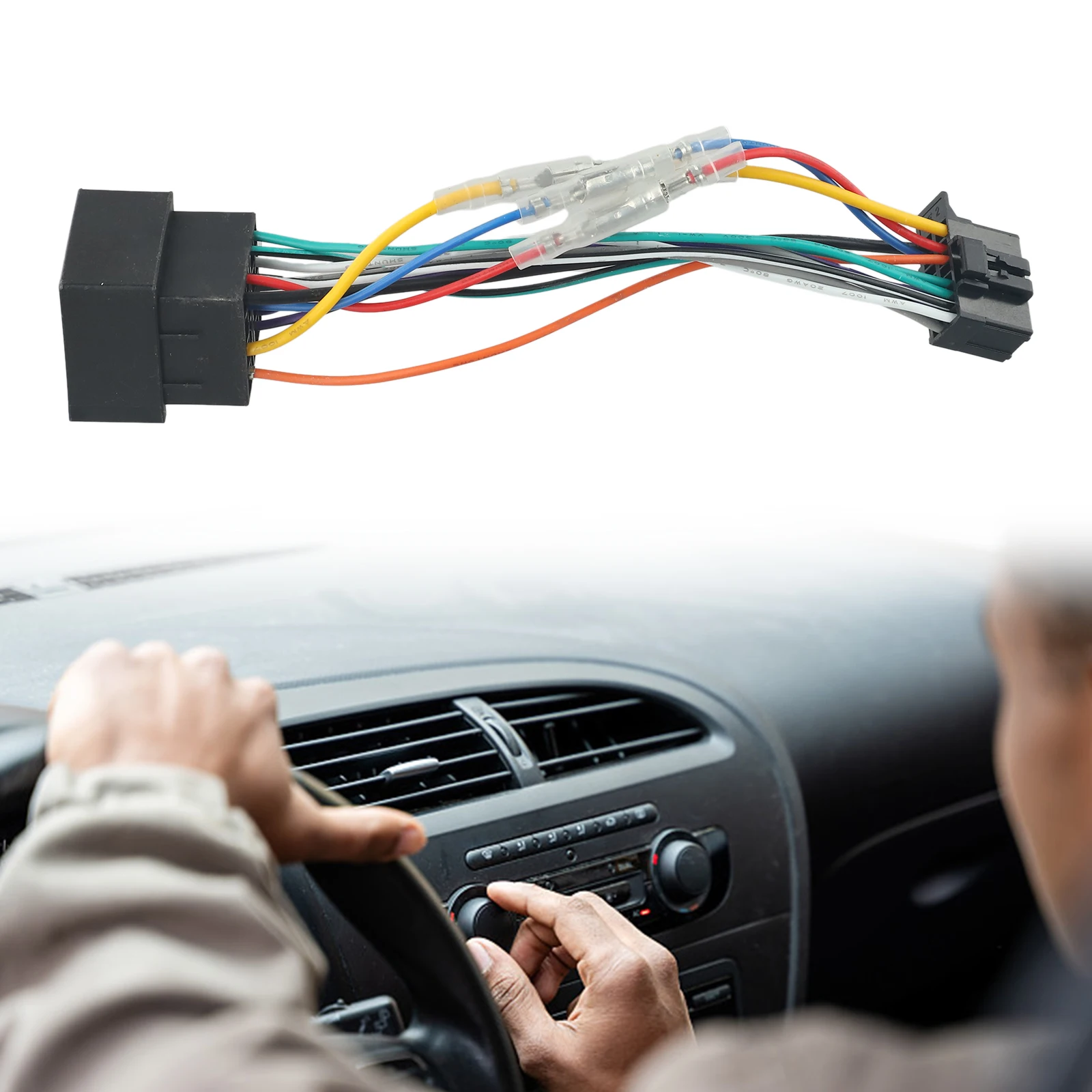 Автомобильный стерео радиоразъем пластик + металл ISO PI100 16-контактный 1 шт. 24*11 мм