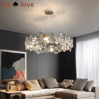 postmodern light luxury crystal chandelier simple living room bedroom dining room pendant lamp 2022 new nordic style lamps