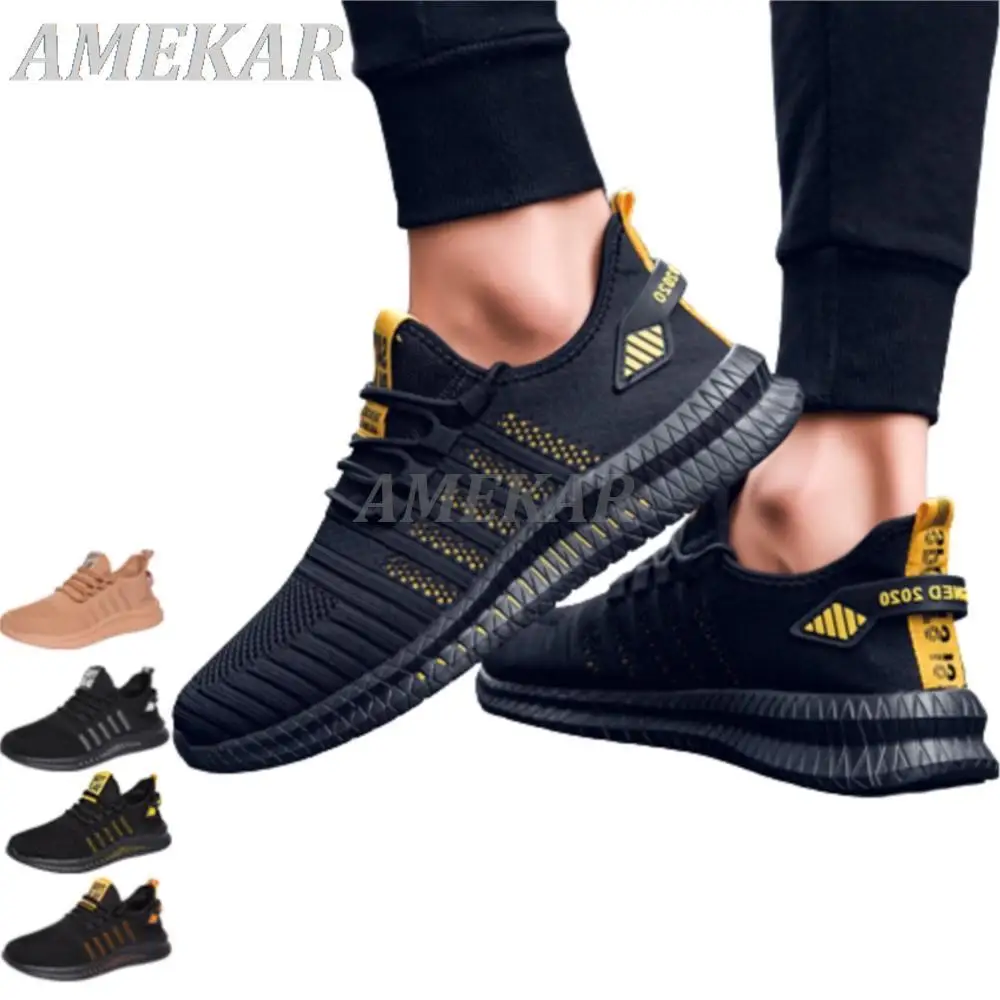 

Man's Fashion Light Mesh Shoes Comfortable Casual Lace-up Sneaker Male Breathable Non-slip Wear-resistant Outdoor Walking Shoes