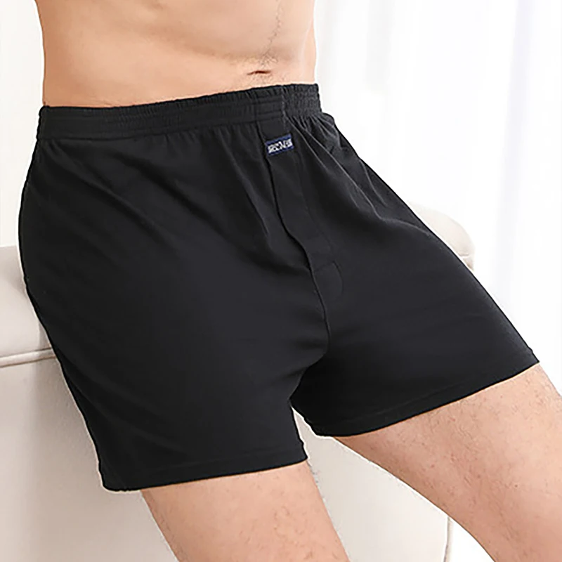 3Pcs 100%Cotton Men Arrow Pants Men Panties Solid Color Large Size Fit 130kg Male Boxers Shorts Men's Underwear Plus Size Homme