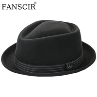 new classic 100 wool pork pie hat soft felt fedora hat for men women autumn winter black top hat curved brim sombreros de mujer