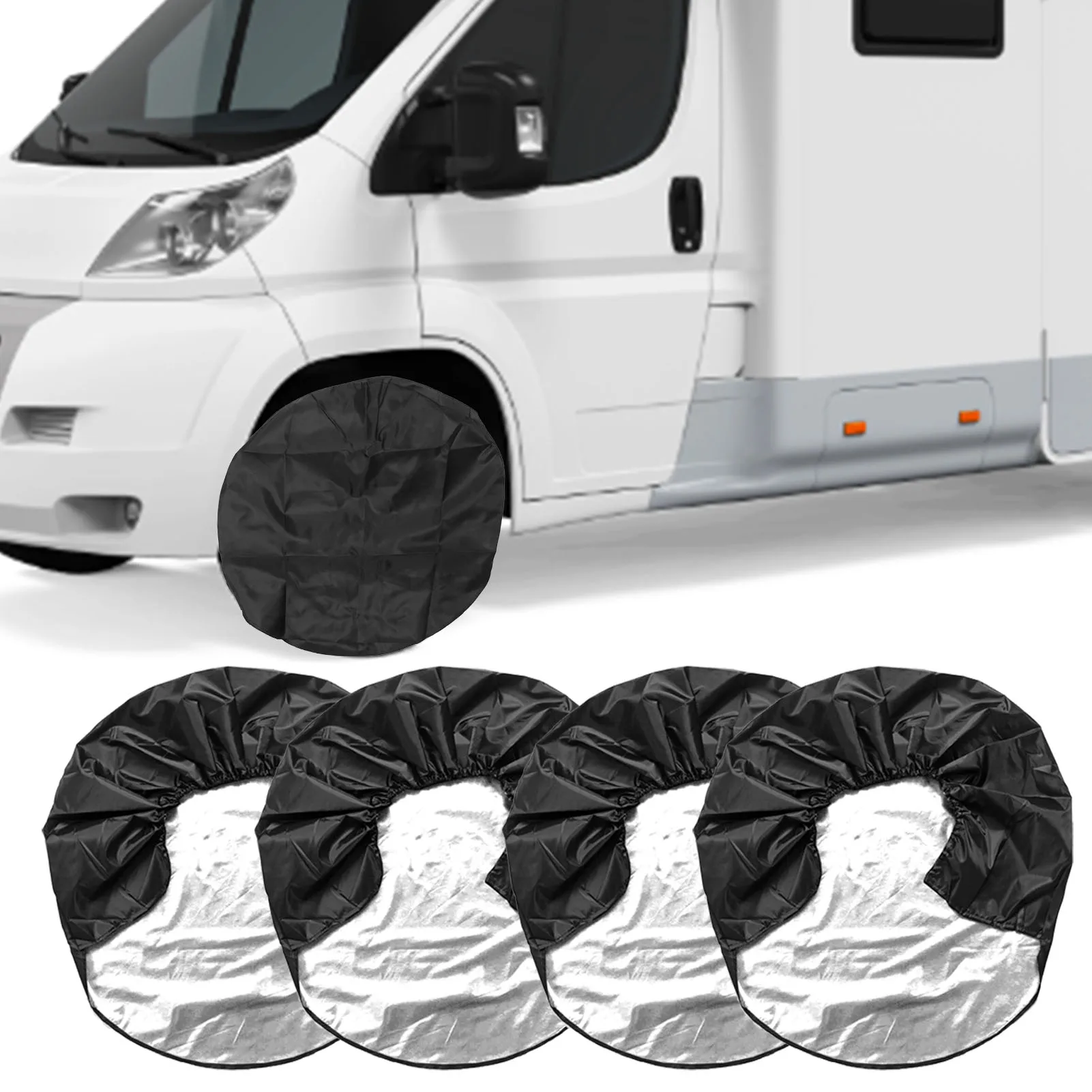 

27-32" Universal Car SUV Tire Cover Case Spare Tire Wheel Bag Tyre Spare Storage Cover 210T Polyester Tyre Dust-proof Protector