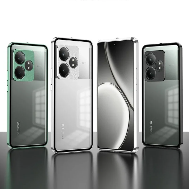 Чехол из алюминиевого сплава для Realme GT6 GT 6T Neo6 SE магнитные стеклянные Чехлы 6 Neo