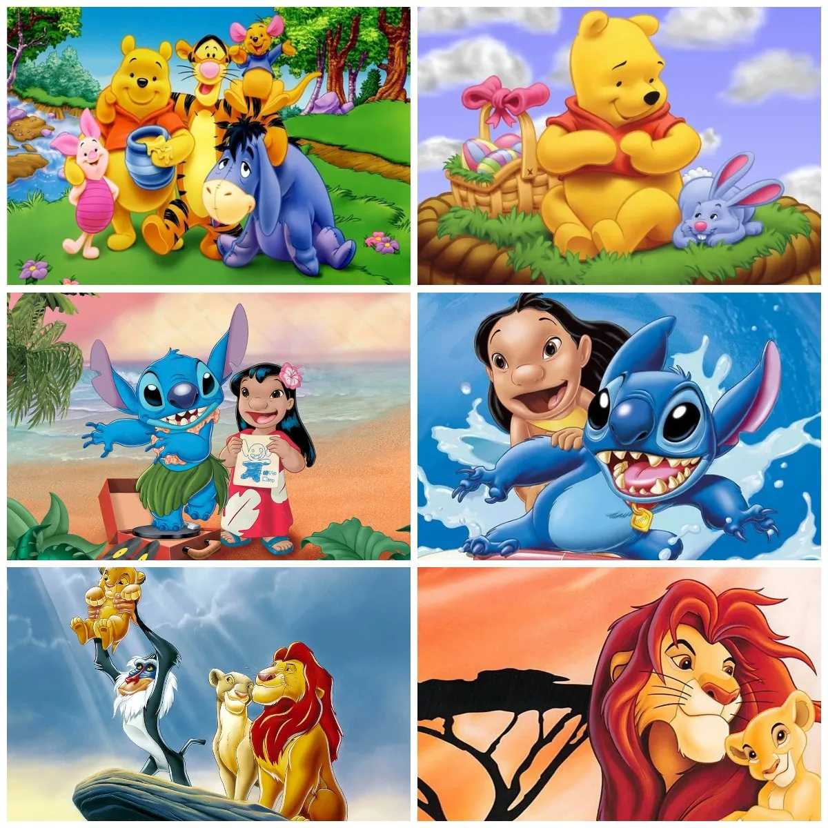 

Diamond Painting Disney Cartoon New Arrives Stitch Lilo&Stitch The Lion King Stitch Winnie the Pooh Diamond Embroidery Picture
