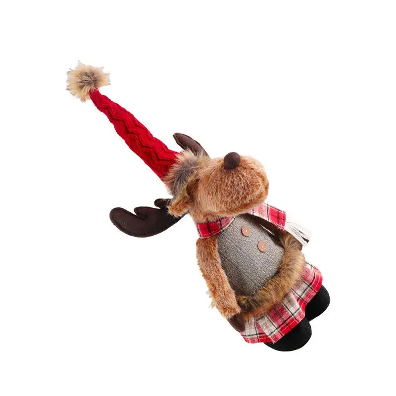 

Christmas Plush Moose With Spring Legs Plush Elk Stuffed For Christmas Decorations Animal Ornament Toy Gift For Kids Boys Girls