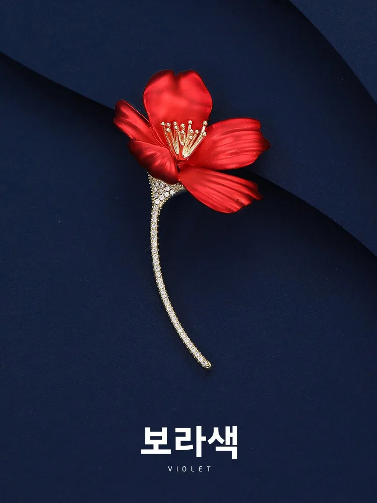 [Подлинная фиолетовая] красная брошь Jiao высококачественная женская изысканная