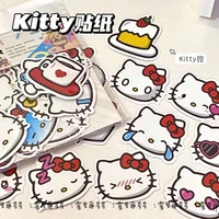40 sheetspack hello kitty expression sticker computer bag diy accessories kawaii student girl cartoon waterproof sanrio sticker