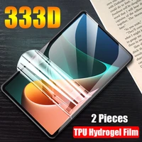 2pcs fully clear hydrogel film for xiaomi pad 5 pro 4 5 full tpu screen protector tablet transparent for mipad 5 mipad 4 plus