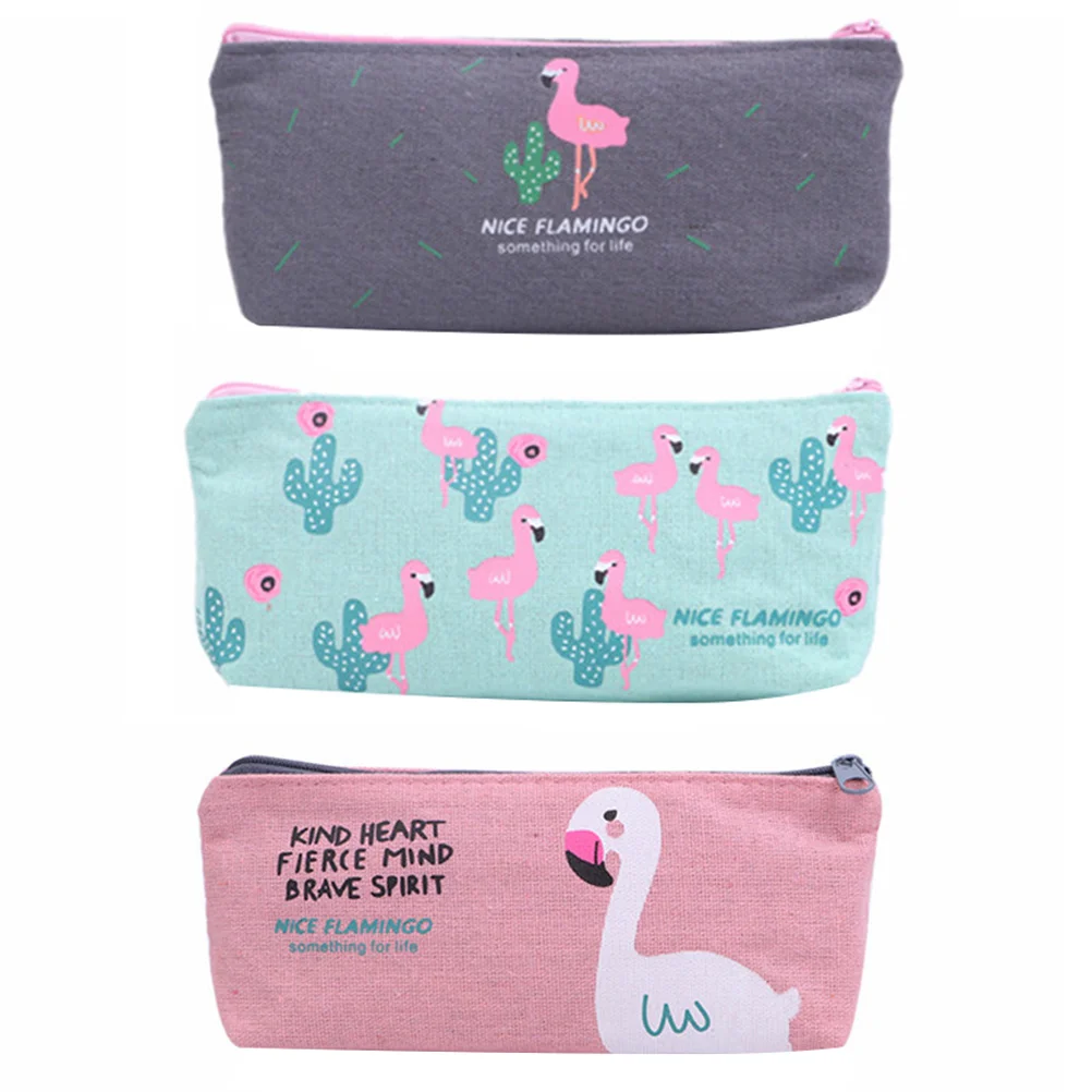

3Pcs Pen Bags Canvas Pen for Children Students Teenager