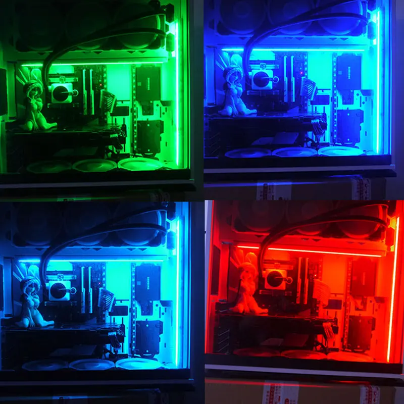 RGB-чехол для ПК из алюминиевого сплава 12 В 4 контакта 30 см | Освещение