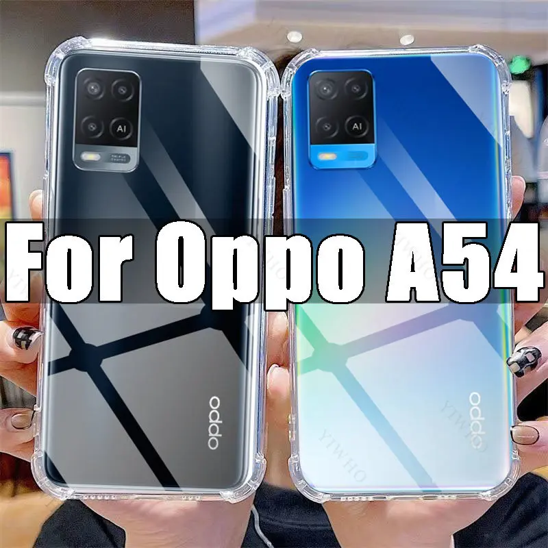 Прозрачный флип для Oppo A54 TPU, прозрачный чехол для Oppo A 54 6,51 дюйма CPH2239, противоударные чехлы с защитой от царапин