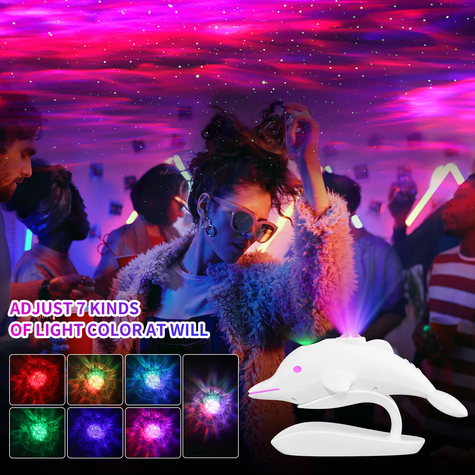 Дельфин проекционная лампа звездного неба атмосферная ночник для спальни