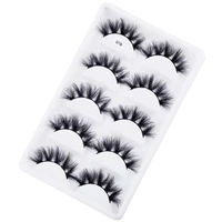 5pairs magnetic lashes 3d mink eyelashes handmade false eyelashes magnetic eyeliner with tweezer makeup set