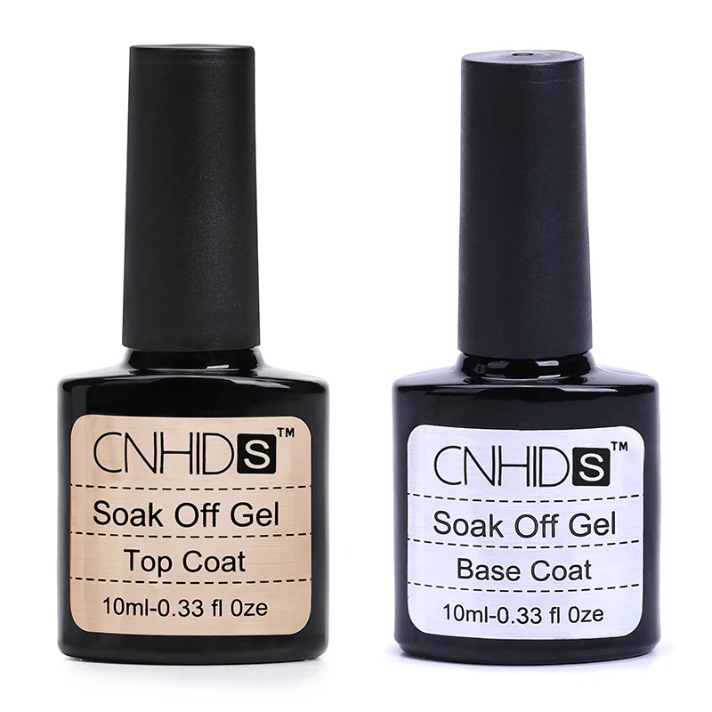 

Non Toxic 10ml Polish Paint UV Nail Gel Shinning Environmental Nail Polish 2PCs Long-lasting Glue Base Coat +Top Coat