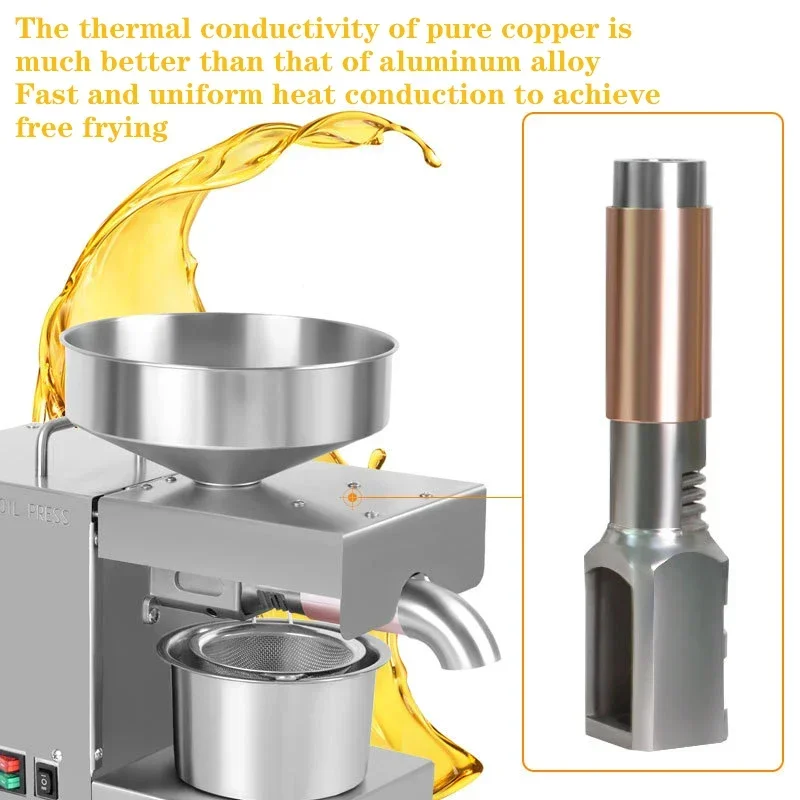 Пресс для масла на семян льна 110 В/220 В с кунжутом и арахисом контролем температуры
