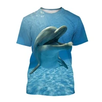 novedad de verano 2022 camiseta con estampado de delfines en 3d para hombres y mujeres camiseta bonita de verano de 2 a 14 a%c3%b1o