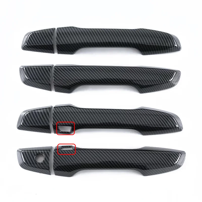RHD для Honda CR-V CRV 2017 2018 2019 2020 2021 Углеродные черные хромированные чехлы на дверные ручки автомобиля верхняя отделка автомобильные аксессуары