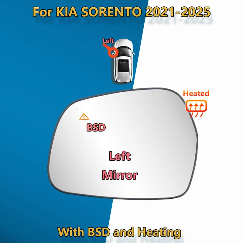 

С BSD для KIA Sorento(MQ4) 2021 2022 2023 2024 2025 зеркало заднего вида/левое и правое крыло зеркало объектив/автомобильные аксессуары