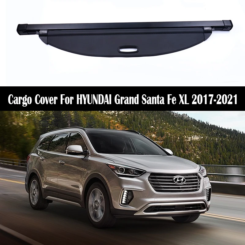 Фото Задняя крышка багажника для HYUNDAI Grand Santa Fe XL 2017-2021, защитная штора, перегородка, аксессуары для безопасности конфиденциальности №1