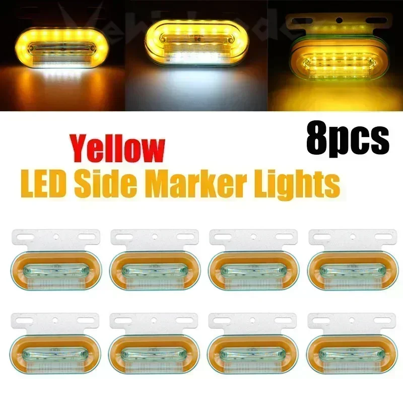 

Боковой габаритный фонарь для прицепа, грузовика, внешнее освещение, 12 В, 24 В, водонепроницаемый, 10x/8x